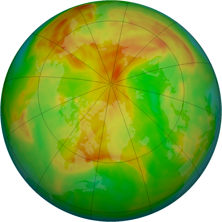 Arctic ozone map for 24 May 2013